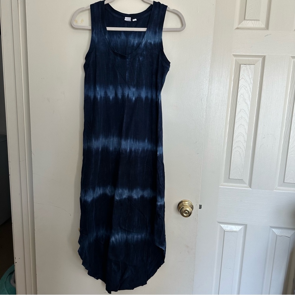 Stylish Blue Tie-Dye Maxi Dress